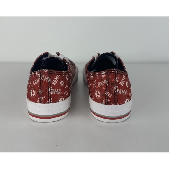 Alabama Roll Tide Canvas Lace Up Tennis Shoes Cap Toe Foco Womens 7 Mens 5.5 - Picture 7 of 11